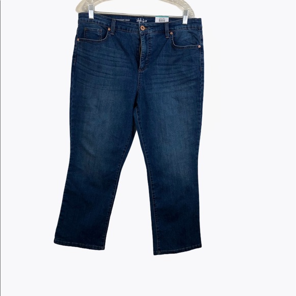 Style & Co. Straight Crop Mid Rise Jeans - Picture 2 of 5